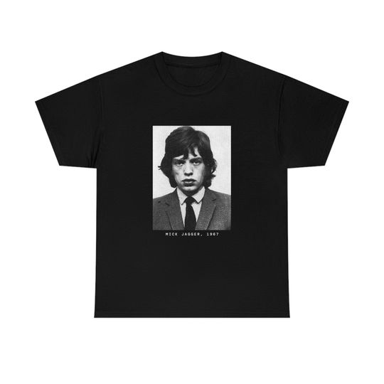 Discover Mick Jagger, 1967 Mugshot Tee