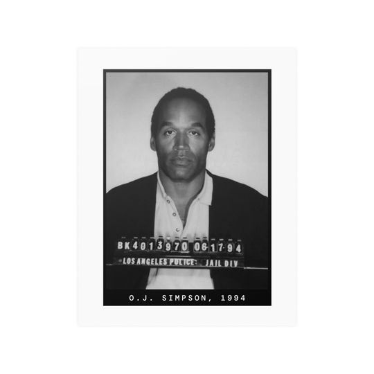 Discover O.J. Simpson, 1994 Mugshot Poster
