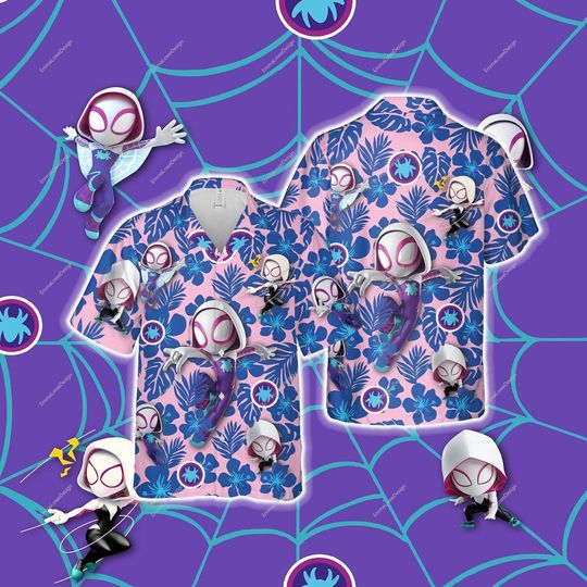 Discover Spider Gwen Hawaiian Aloha Shirt