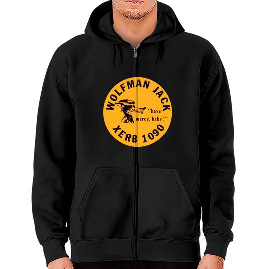 Discover XERB Radio Wolfman Jack Zip Hoodies