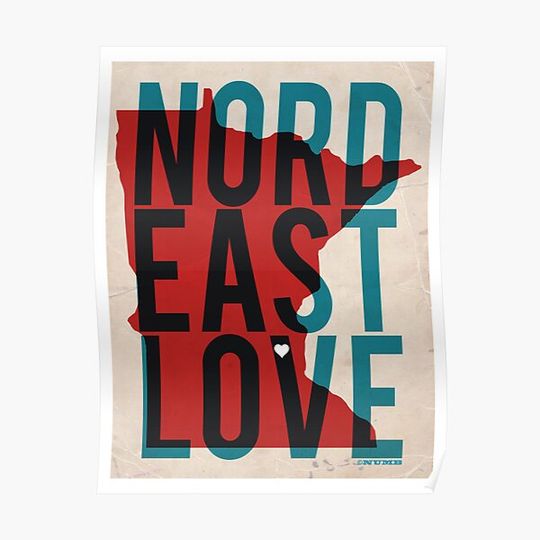 Discover Nord East Love Premium Matte Vertical Poster