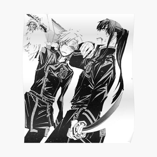 Discover D.Gray-man - Allen Walker and Yu Kanda Premium Matte Vertical Poster