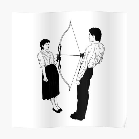Discover Marina Abramovic and Ulay Rest Energy Premium Matte Vertical Poster
