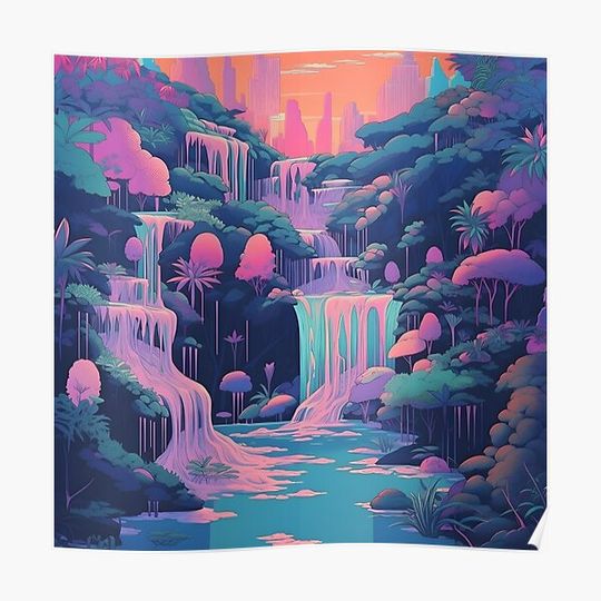 Discover Magical Falls Premium Matte Vertical Poster