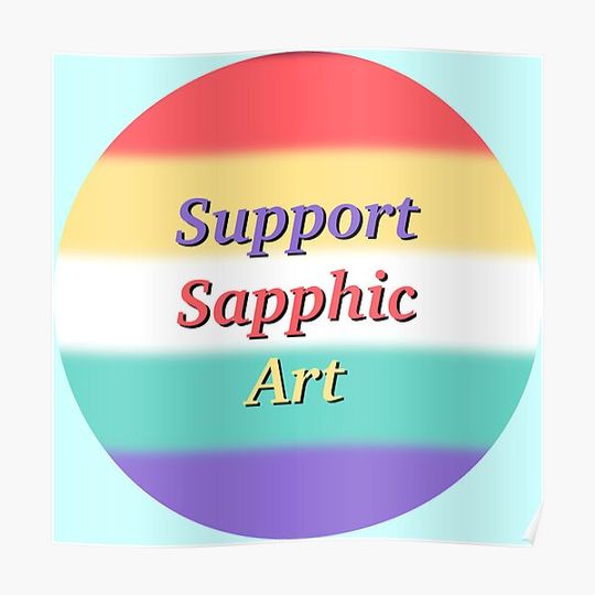 Discover Support Sapphic Art Premium Matte Vertical Poster