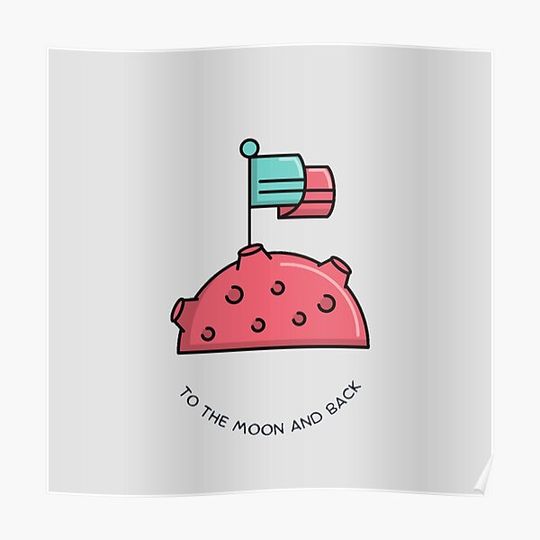 Discover To The Moon And Back Premium Matte Vertical Poster