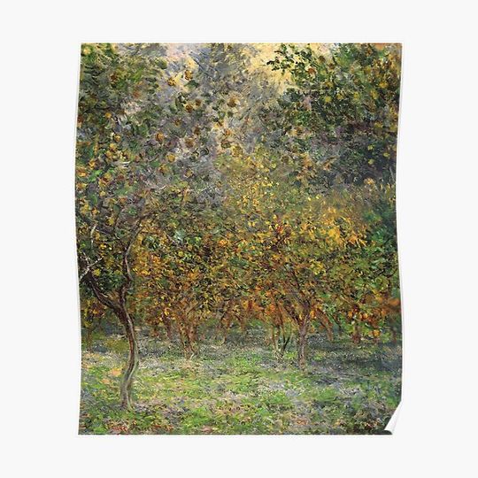 Discover Claude Monet - Under the Lemon Trees Premium Matte Vertical Poster