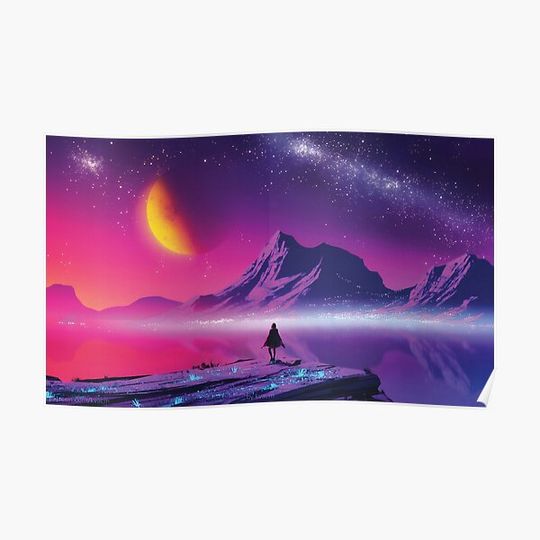 Discover Journey to the Moon Premium Matte Vertical Poster