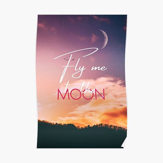 Discover calming journey to the moon Premium Matte Vertical Poster