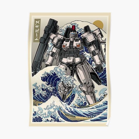 Discover Hokusai Tallgeese Gundam Premium Matte Vertical Poster