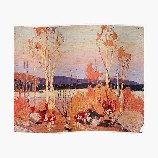 Discover Birches at Spring (1916) by Tom Thomson. Premium Matte Vertical Poster