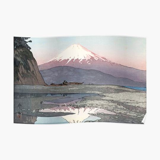 Discover Fujiyama from Okitsu by Yoshida Hiroshi Premium Matte Vertical Poster