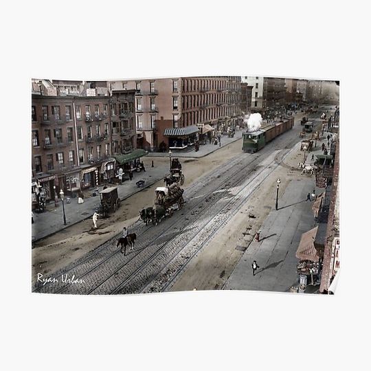 Discover NYC 11th Ave circa 1909 Premium Matte Vertical Poster