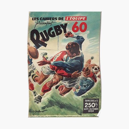 Discover Rugby Old School 7 Premium Matte Vertical Poster