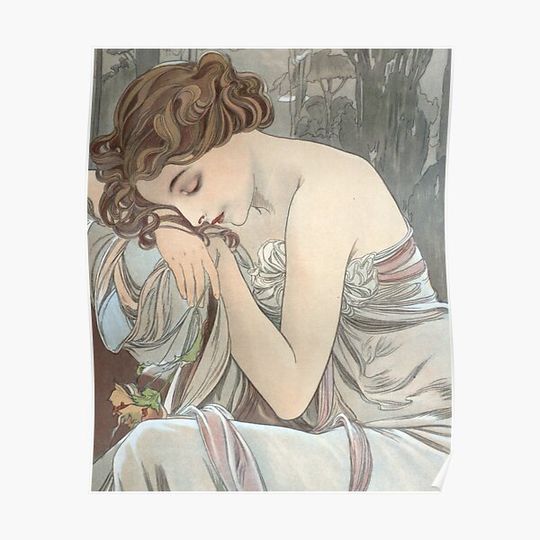 Discover Repos de la Nuit or Night's Rest by Mucha Premium Matte Vertical Poster