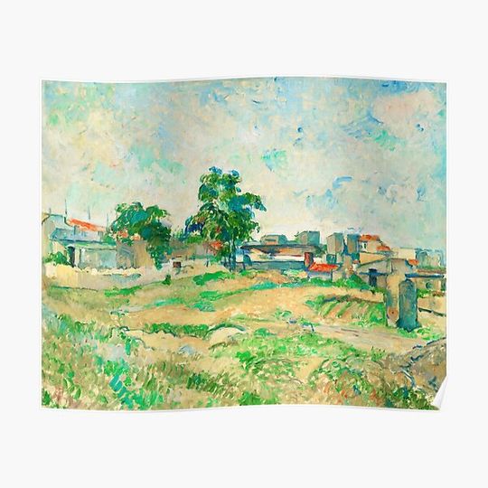 Discover HD PAUL CEZANNE - Landscape near Paris Premium Matte Vertical Poster
