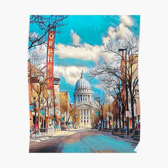 Discover Madison Wisconsin Premium Matte Vertical Poster