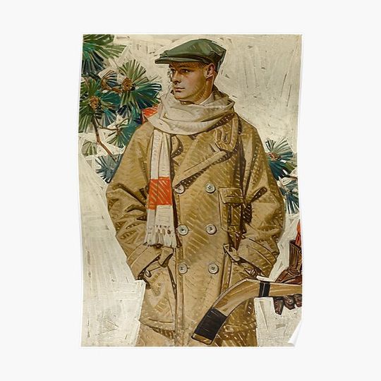 Discover JC Leyendecker, Ready for Hockey 1920 Premium Matte Vertical Poster