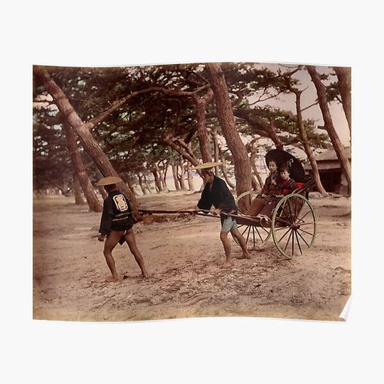 Discover Jinrikisha - Meiji Japan Premium Matte Vertical Poster