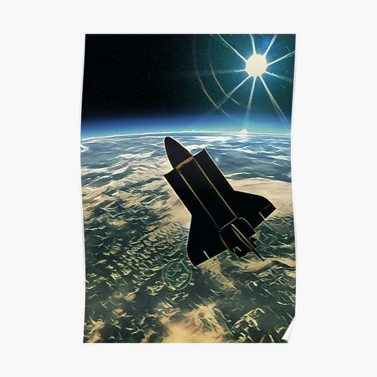 Discover Backlight space shuttle Premium Matte Vertical Poster