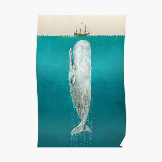 Discover The Whale - Full Length - colour option Premium Matte Vertical Poster