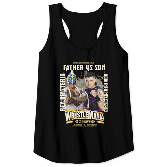 Discover Wrestling Entertainment Wrestlemania Rey Mysterio Vs Dominik Mysterio Tank Tops