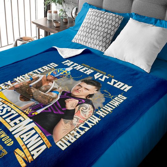Discover Wrestling Entertainment Wrestlemania Rey Mysterio Vs Dominik Mysterio Baby Blankets