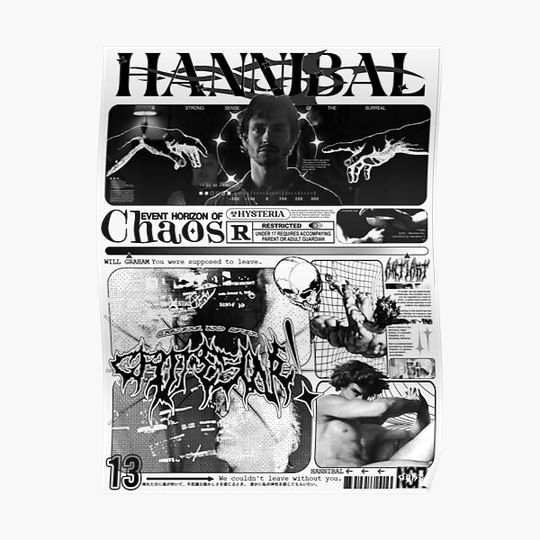 Discover event horizon of chaos - Hannibal Premium Matte Vertical Poster
