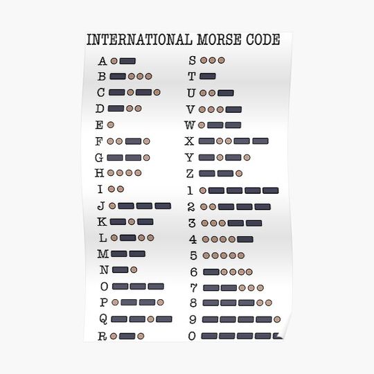 Discover International Morse Code Premium Matte Vertical Poster