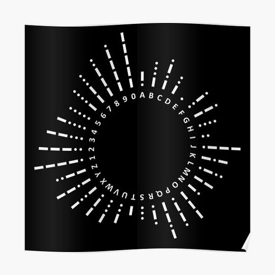 Discover International Morse Code Alphabet Premium Matte Vertical Poster