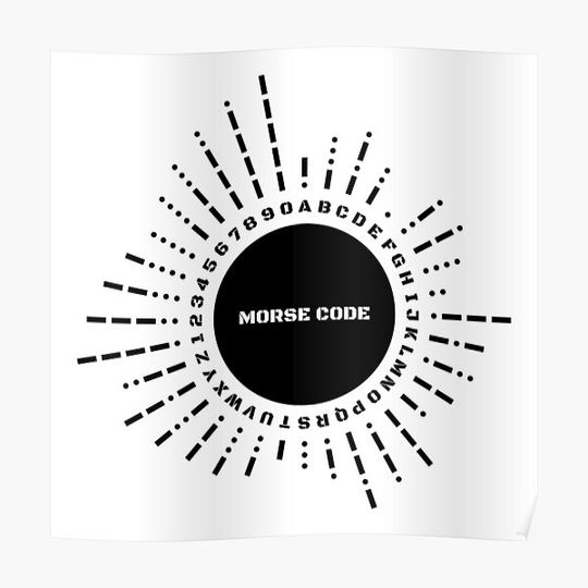 Discover International Morse Code Alphabet Chart Premium Matte Vertical Poster