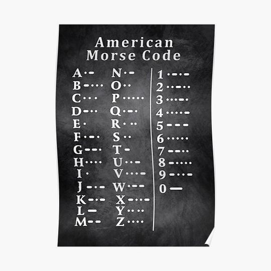 Discover American Morse Code Wall Art Premium Matte Vertical Poster