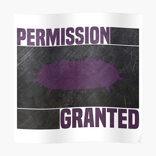 Discover Halo 2 permission granted. Premium Matte Vertical Poster