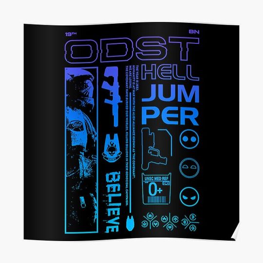 Discover ODST Hell Jumper Premium Matte Vertical Poster
