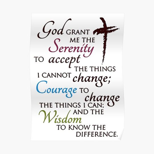 Discover Serenity Prayer Premium Matte Vertical Poster