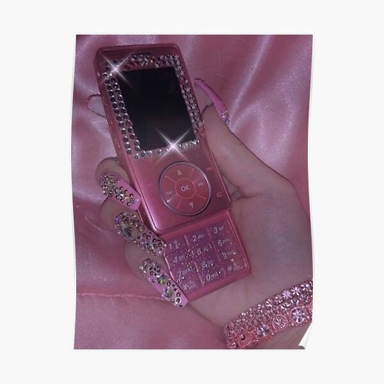 Discover y2k pink bling phone Premium Matte Vertical Poster