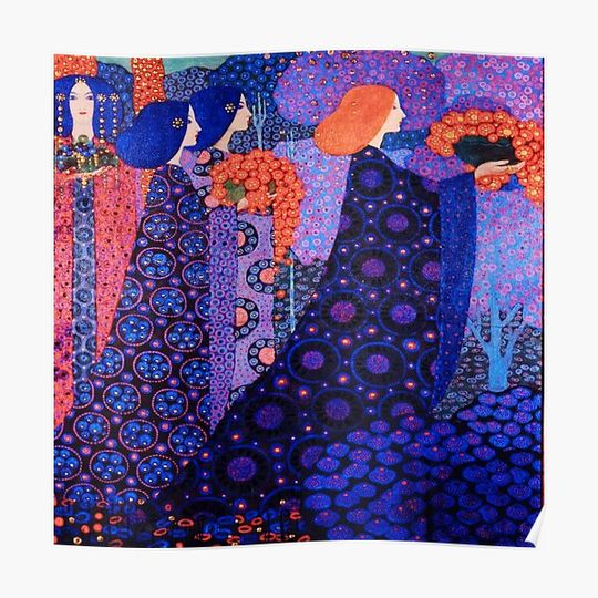 Discover Art Nouveau Art, Dante,females,morris,colorful,vintage Painting Premium Matte Vertical Posters