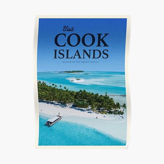 Discover Visit Cook Islands Premium Matte Vertical Poster