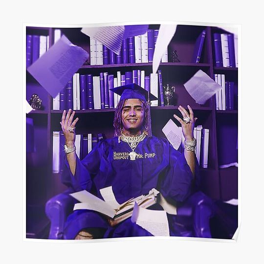 Discover Lil pump- Harverd Dropout Premium Matte Vertical Poster