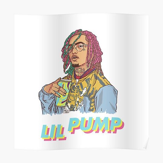 Discover Lil Pump Street Art Premium Matte Vertical Poster