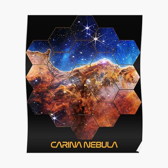 Discover Mens Carina Nebula James Webb Telescope JWST Men's Premium Matte Vertical Poster