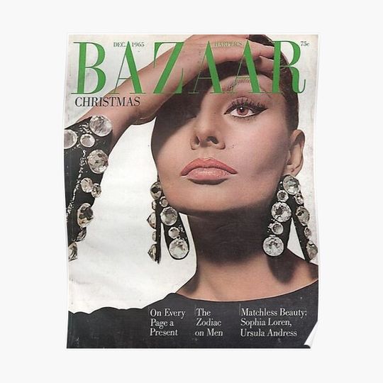 Discover fashion magazine ESPANA Cover 1960s (sophia loren) Premium Matte Vertical Poster
