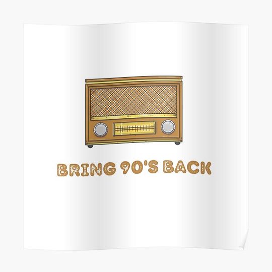Discover Brink 90's Back. 90's Vibe. Premium Matte Vertical Poster