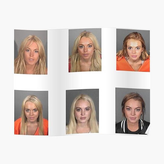 Discover lindsay lohan mugshot pack Premium Matte Vertical Poster