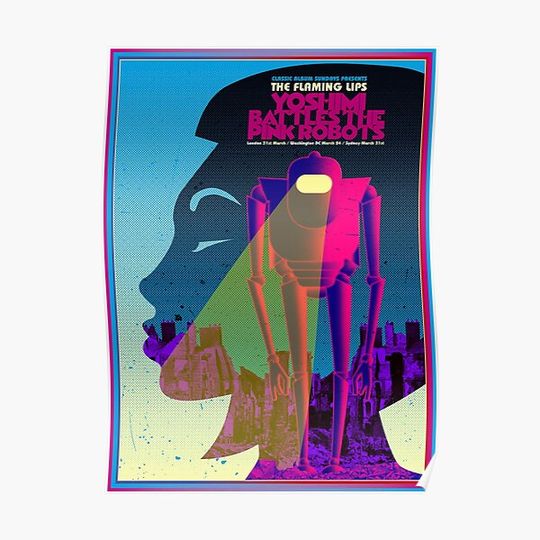 Discover The Flaming Lips 'Yoshimi Battles The Pink Robots' Poster 2 Premium Matte Vertical Poster