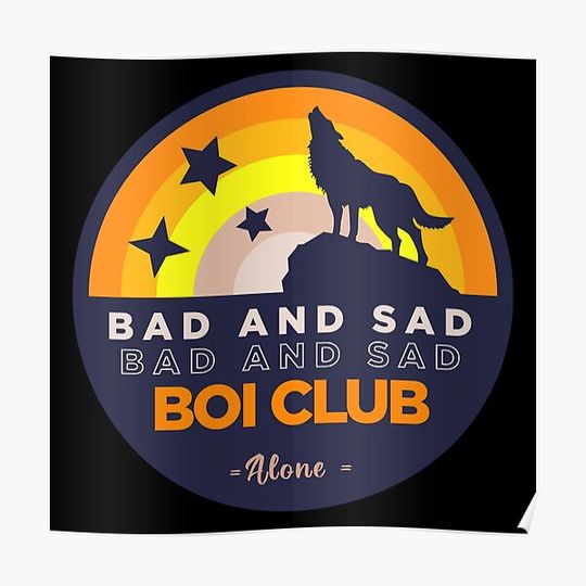 Discover Bad but sad boi club vintage Premium Matte Vertical Poster