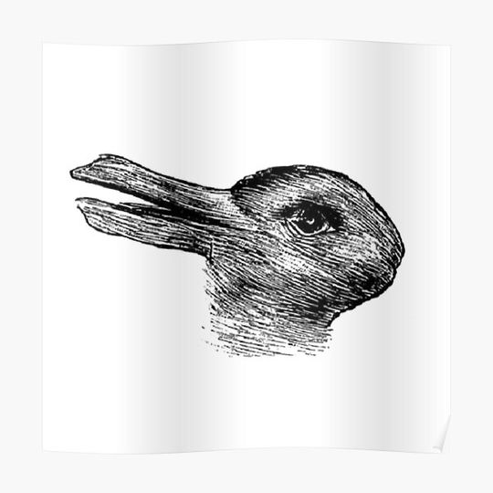 Discover rabbit duck illusion Premium Matte Vertical Poster