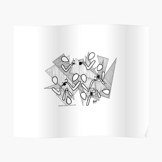 Discover BlackWhiteandMax Cafe de Arts Premium Matte Vertical Poster