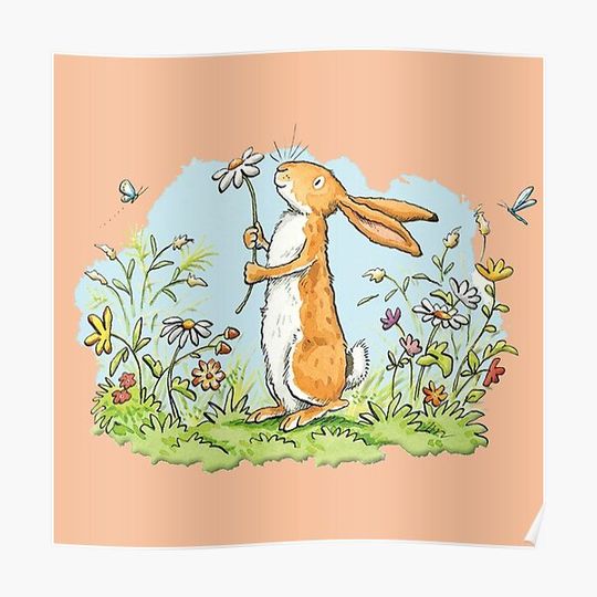 Discover Guess How Much I Love You spring classic rabbit illustration Premium Matte Vertical Poster