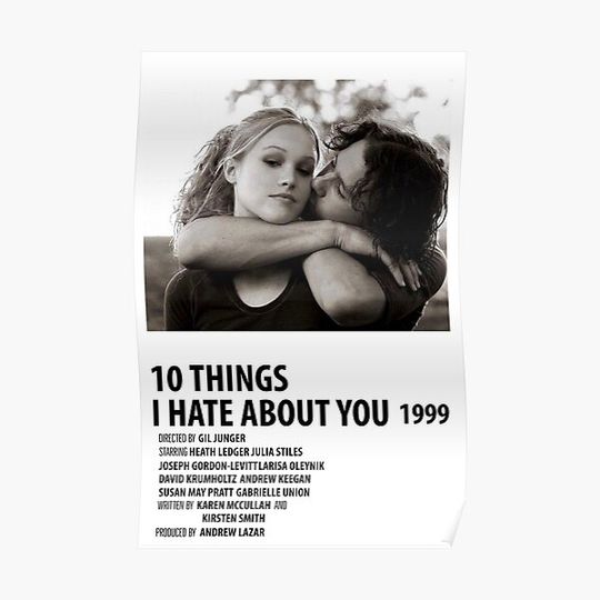 Discover 10 Things I Hate About You Movie 1999 (V6) Premium Matte Vertical Poster